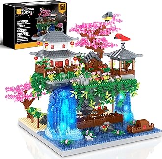 YKToyz Cherry Blossom Tree Building Set, Chinese Architecture Blocks Japanese Sakura House Set Bonsai Kit, Sets for Adults Gift Kids Age 12+(3220 Pieces) (PBS001)
