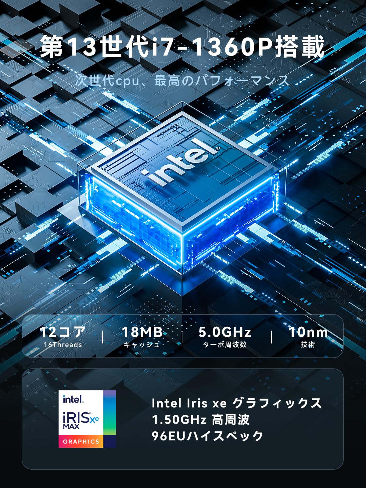 Amazon.co.jp: ミニPC 第13世代 Core i7-1360P 32GB DDR4/1TB PCIe4.0
