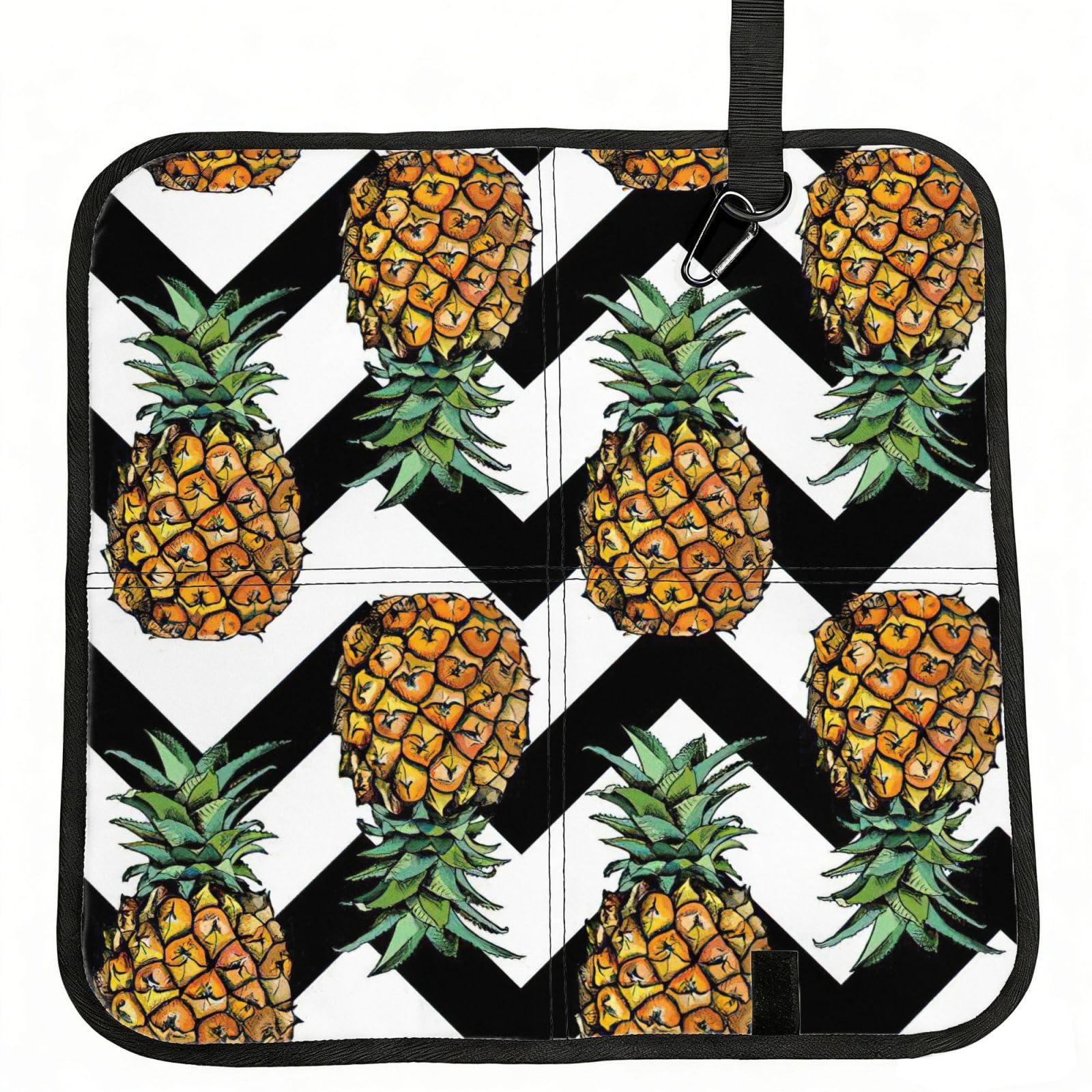 bghdfa Summer Pineapple Print Outdoor Sitting Mat Waterproof Oxford Cloth Seat Cushion Folding Foam Camping Seat For Picnic
