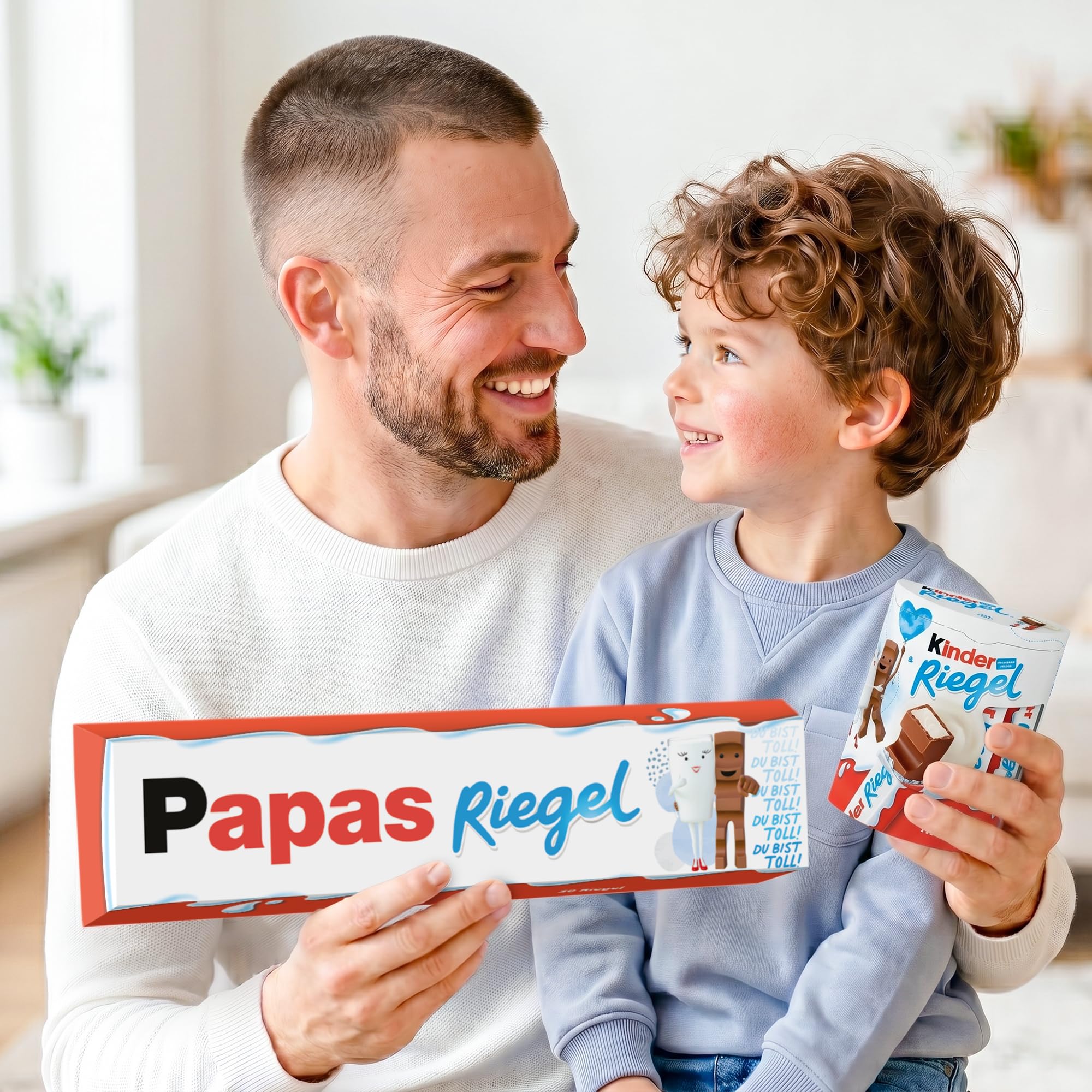 XXL kinder Riegel personalisiertes Geschenk mit Name - Geburtstagsgeschenk für Männer und Frauen personalisiert mit 3x 10er Packung kinder Riegel Schokolade (630 gramm)