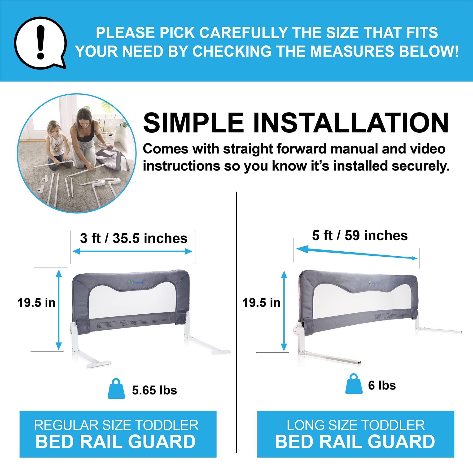 Buy Toddler Bed Rails Guard Universal Baby & Children Bed Rail for