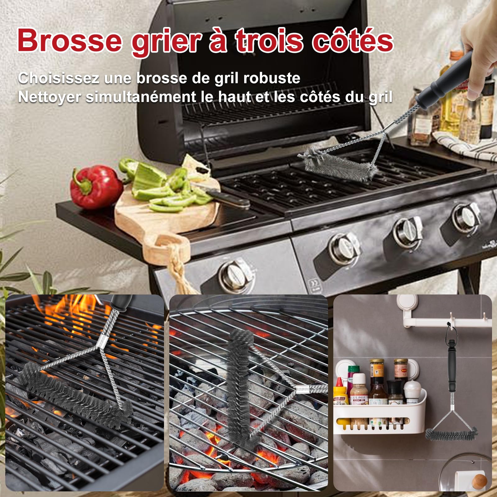 Set Barbecue 11 Pièces Acier Inoxydable - Pinces, Spatule, Brochettes, Sac De Transport