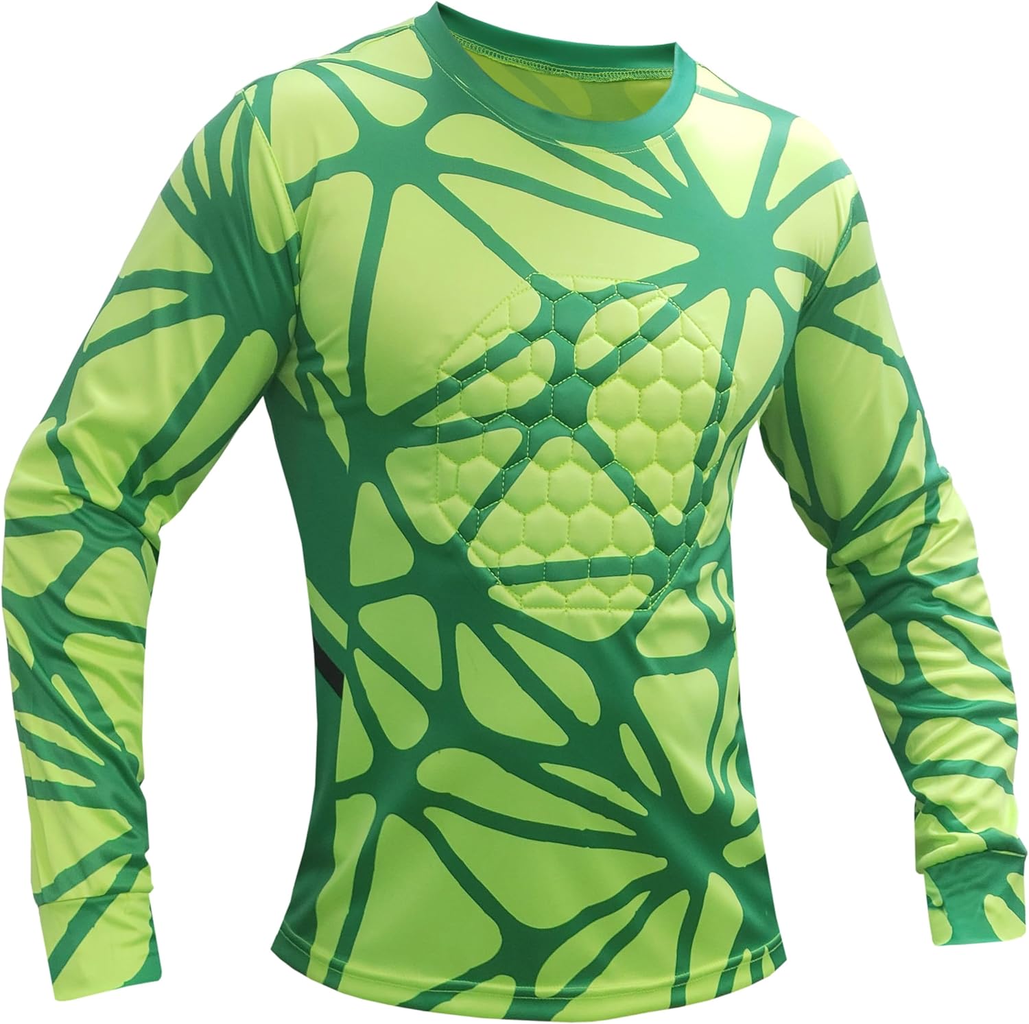 Quantum Goalkeeper Jersey, Padded Soccer Goalie Shirt, Youth and Adult Size