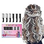 MSDADA New Hair Chalk Comb Temporary Hair Color Dye for Girls Kids with Light Color Hair, Washable Hair Chalk for Girls Age 4 5 6 7 8 9 10 Birthday Cosplay DIY, Christmas, New Year (Black & White)
