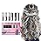 MSDADA New Hair Chalk Comb Temporary Hair Color Dye for Girls Kids with Light Color Hair, Washable Hair Chalk for Girls Age 4 5 6 7 8 9 10 Birthday Cosplay DIY, Christmas, New Year (Black & White)