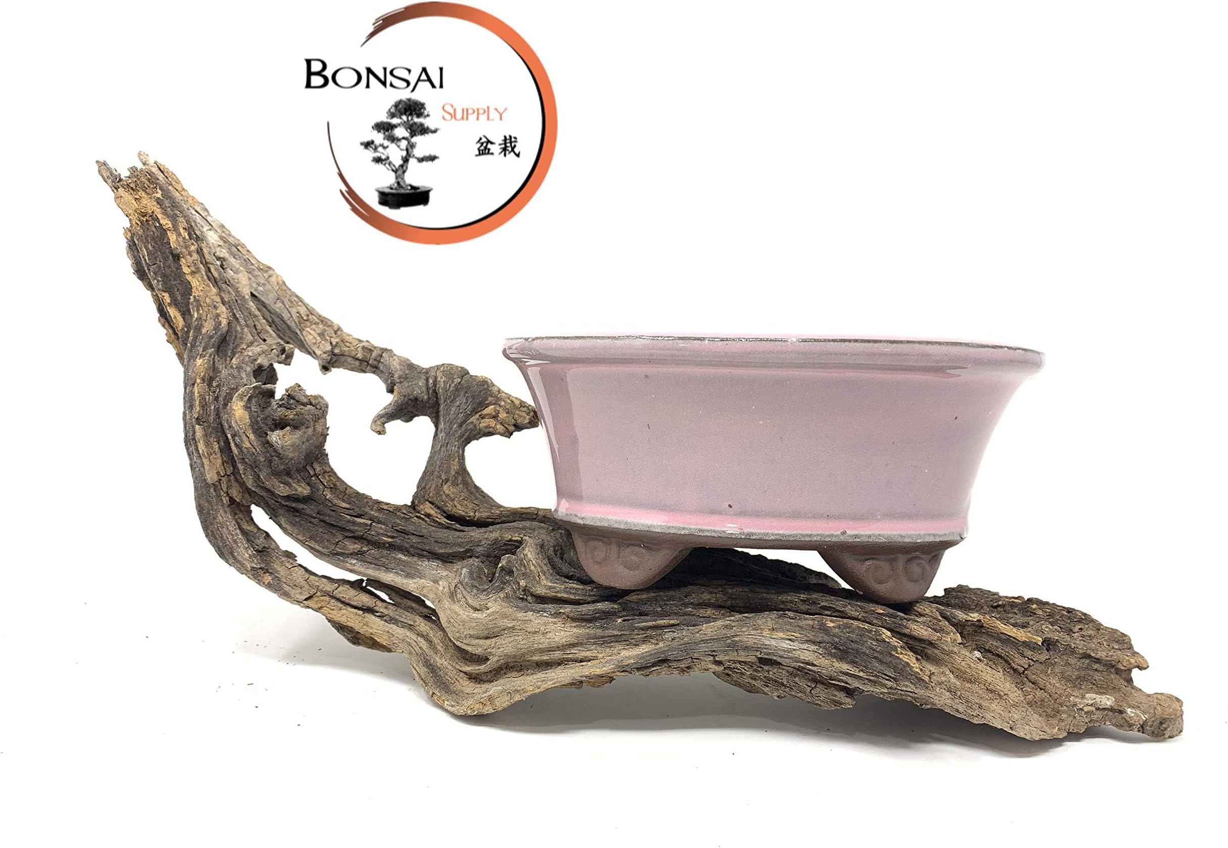 Bonsai Tree Pot Glaze 8" (Pink Lemonade)