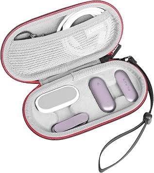 RLSOCO Hard Case Compatible With PlaudAI NotePin S/NotePin Voice Recorder, Travel Pouch for Recorder,Magnetic Pin,Clip,Charging Dock,USB-C Cables,Wristband and Neck Strap Lanyard - Black Case Only