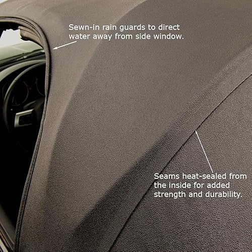 Miniatura 4 de Sierra Auto Tops Convertible Top Reemplazo para Mazda Miata MX5 2006-2015, vinilo Cabrio, negro