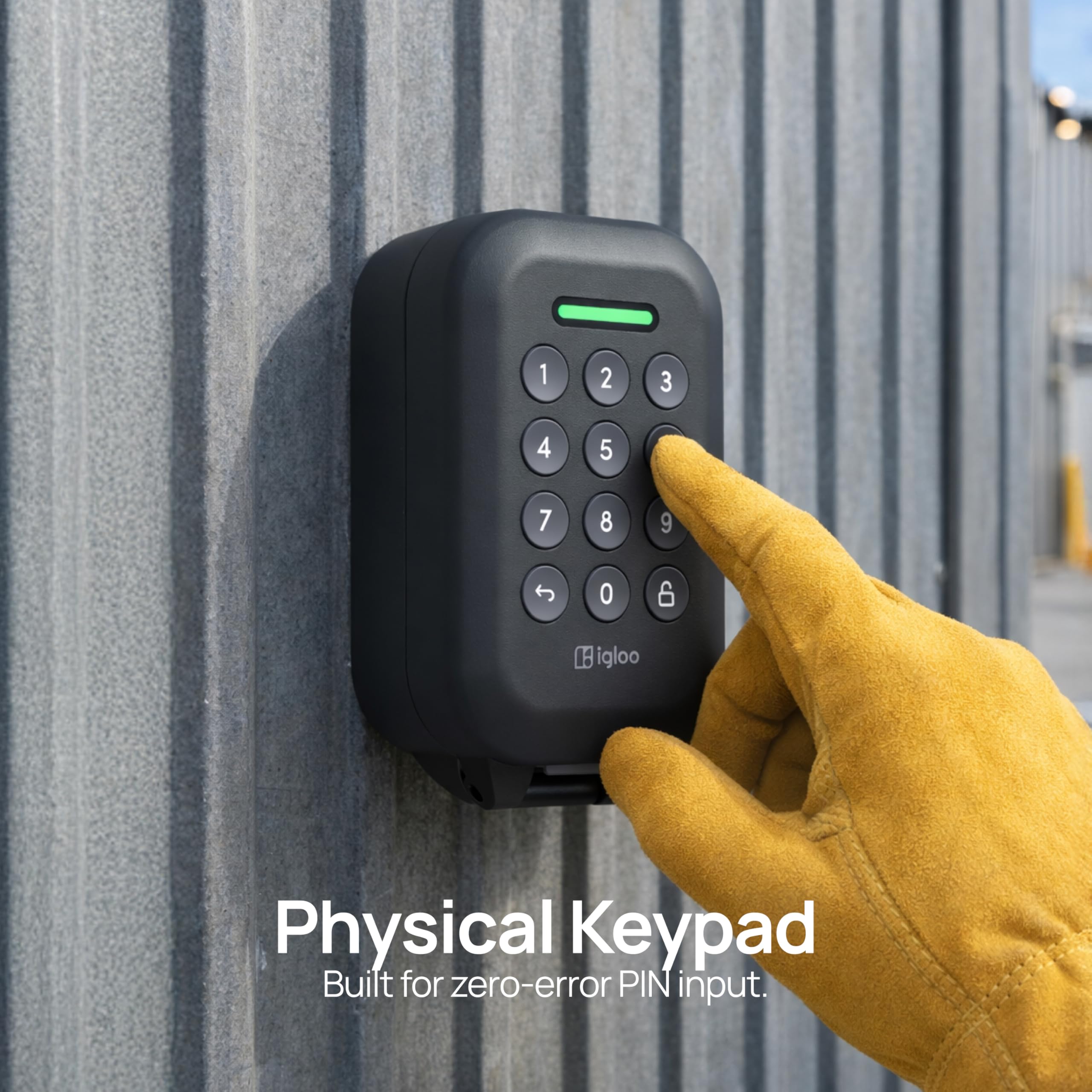 igloohome Caja de seguridad inteligente impermeable con códigos PIN sin conexión y control de aplicación Bluetooth (iOS y Android). Para Airbnb, agentes inmobiliarios y contratistas.