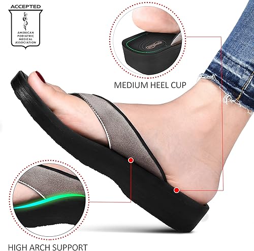 Miniatura 3 de AEROTHOTIC Women's Comfortable Arch Support Summer Orthotic Flip Flops Sandals