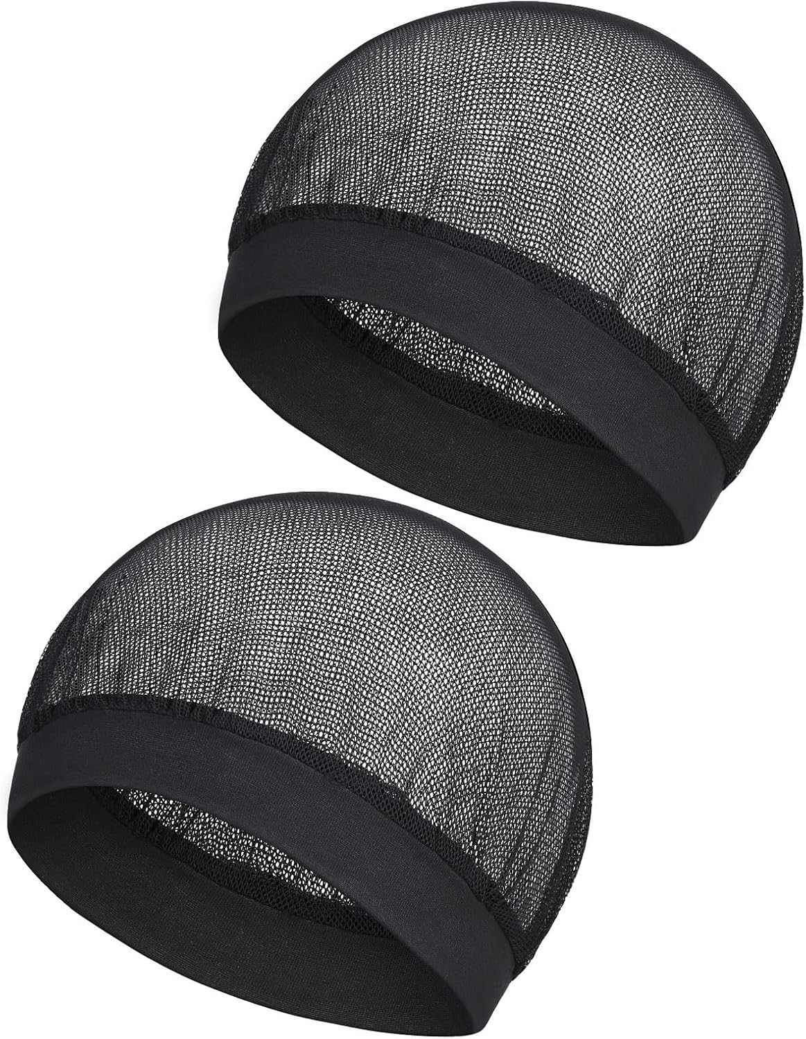 Black Hair Net with Wide Elastic Band, Fine Mesh - Comfortable Hairnets for Sleeping, Non-Binding Wide Edge, Small Holes Prevent Hair Loss, Tubi Hair Wrap for Women, Fits All Head Types