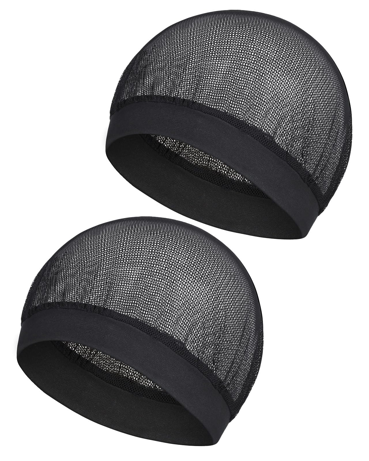 Black Hair Net with Wide Elastic Band, Fine Mesh - Comfortable Hairnets for Sleeping, Non-Binding Wide Edge, Small Holes Prevent Hair Loss, Tubi Hair Wrap for Women, Fits All Head Types