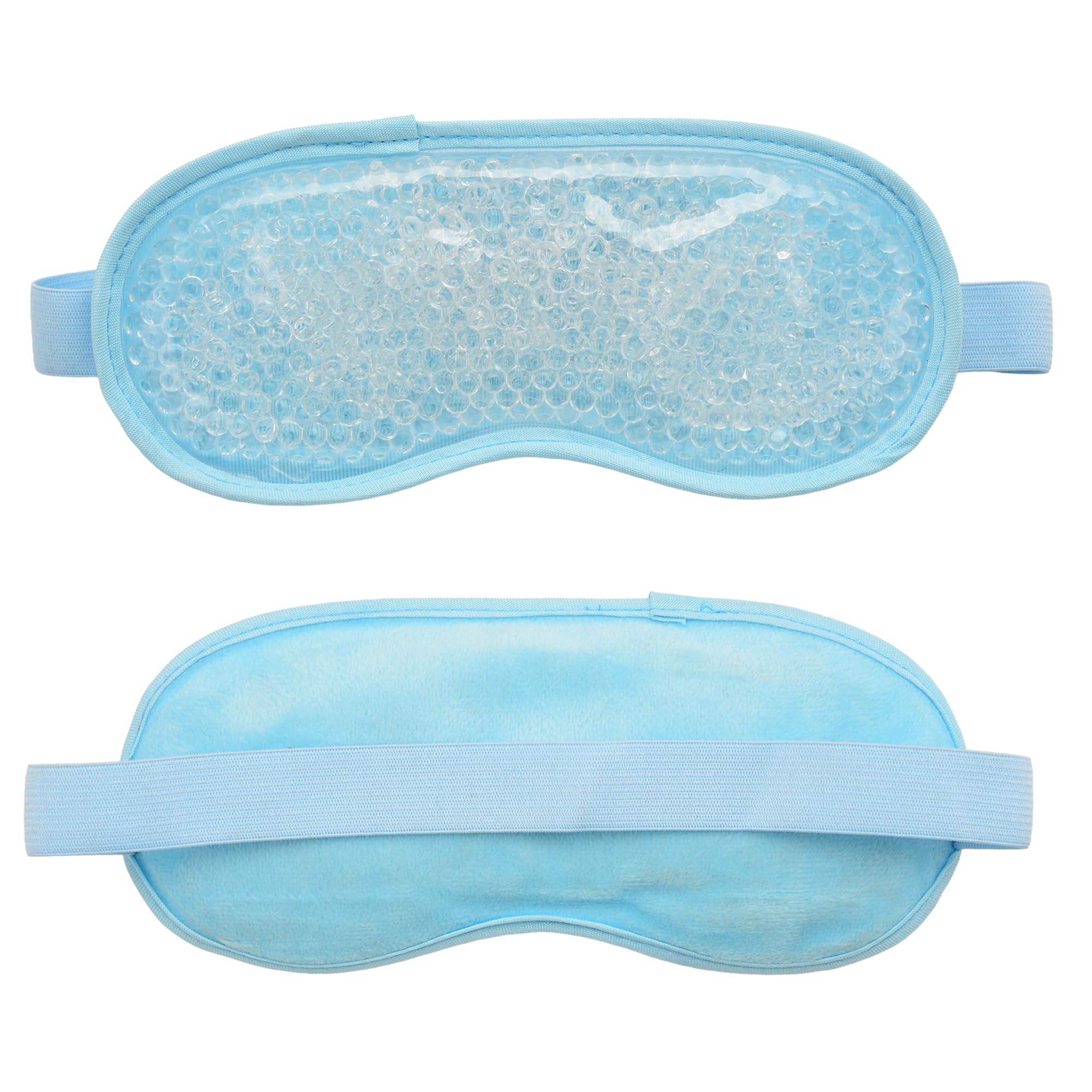 rarepick cooling gel sleep eye mask for men & women | dark circles & migraine relief | 3d comfort eye cover for sleeping & meditation (blue)