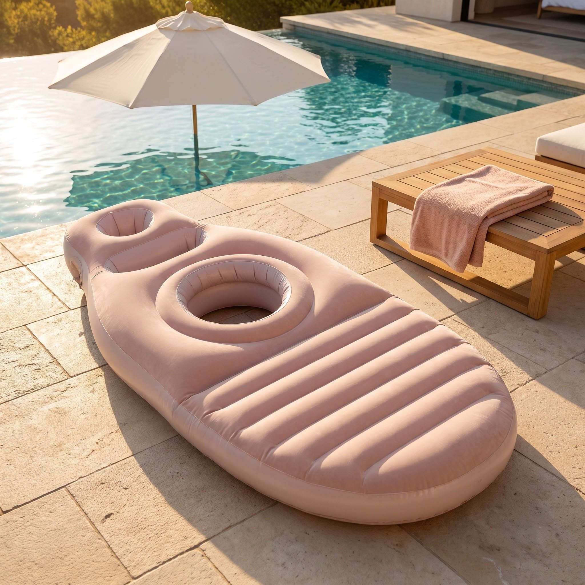 SUPVOX Almohada Inflable para Embarazadas, Cojín de PVC Flocado