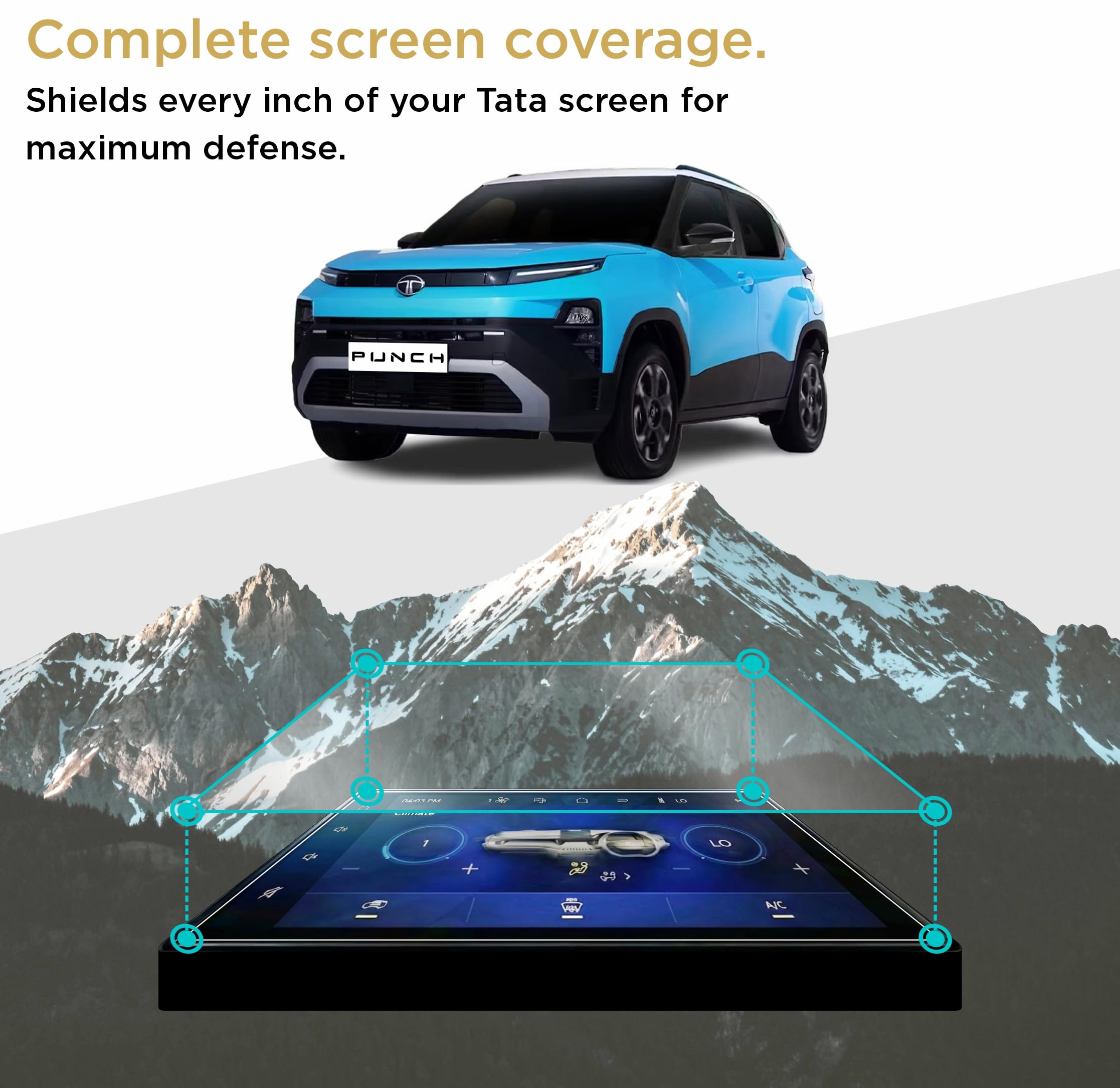 SCREEN GUARD For TATA PUNCH 2026 Facelift || Pure+ | Pure+S | Adventure | Adventure S || 8-INCH INFOTAINMENT TOUCHSCREEN + STEERING CLUSTER PROTECTOR || Anti Scratch | Water Resistant | HD Clear | High Touch Sensitivity | Digital Car Music Stereo Accessories [Not Tempered Glass] — Amazon image 5