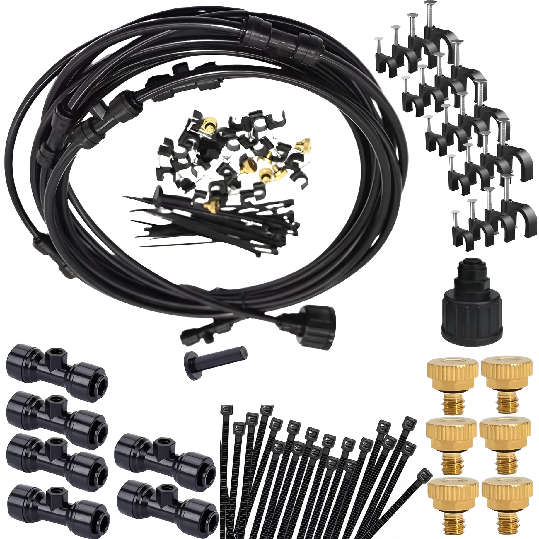 Vinayakart 6 M Spray System Outdoor Patio Water Mister Misting Cooling System Garden Water Irrigation Brass Mist Nozzles for Patio Yard Lawn (B0CDM36KSG) Amazon Price History, Amazon Price Tracker