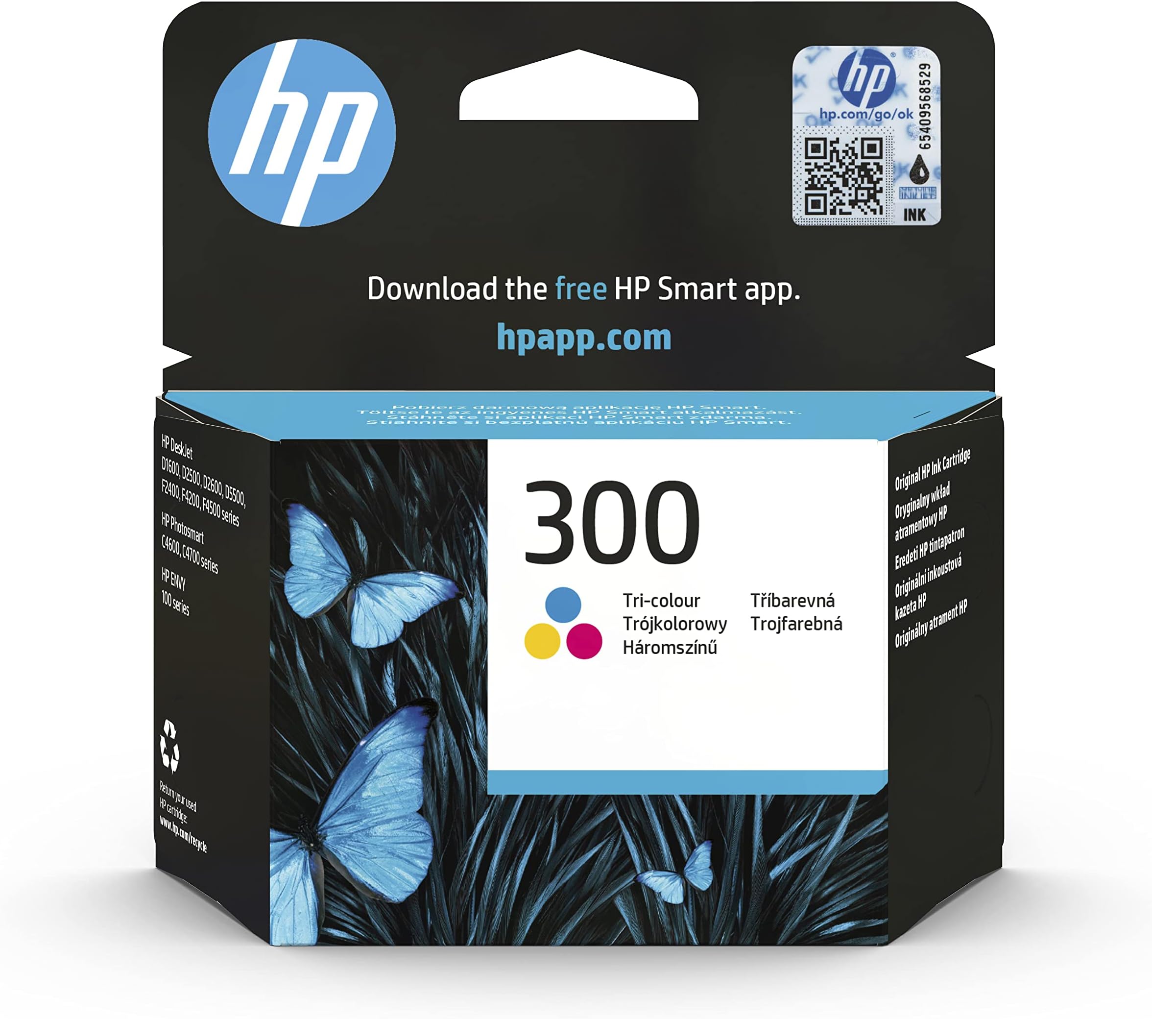 CC643EE 300 Original Ink Cartridge, Tri-Colour, Single Pack