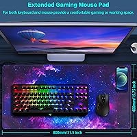Vista 2 de Canjoy Gaming Mouse Pad, 31.5x15.7inch Large Extended Mousepad Big Computer Desk Mat for Keyboard and Mouse Full Desk Mouse Mat with Non-Slip &