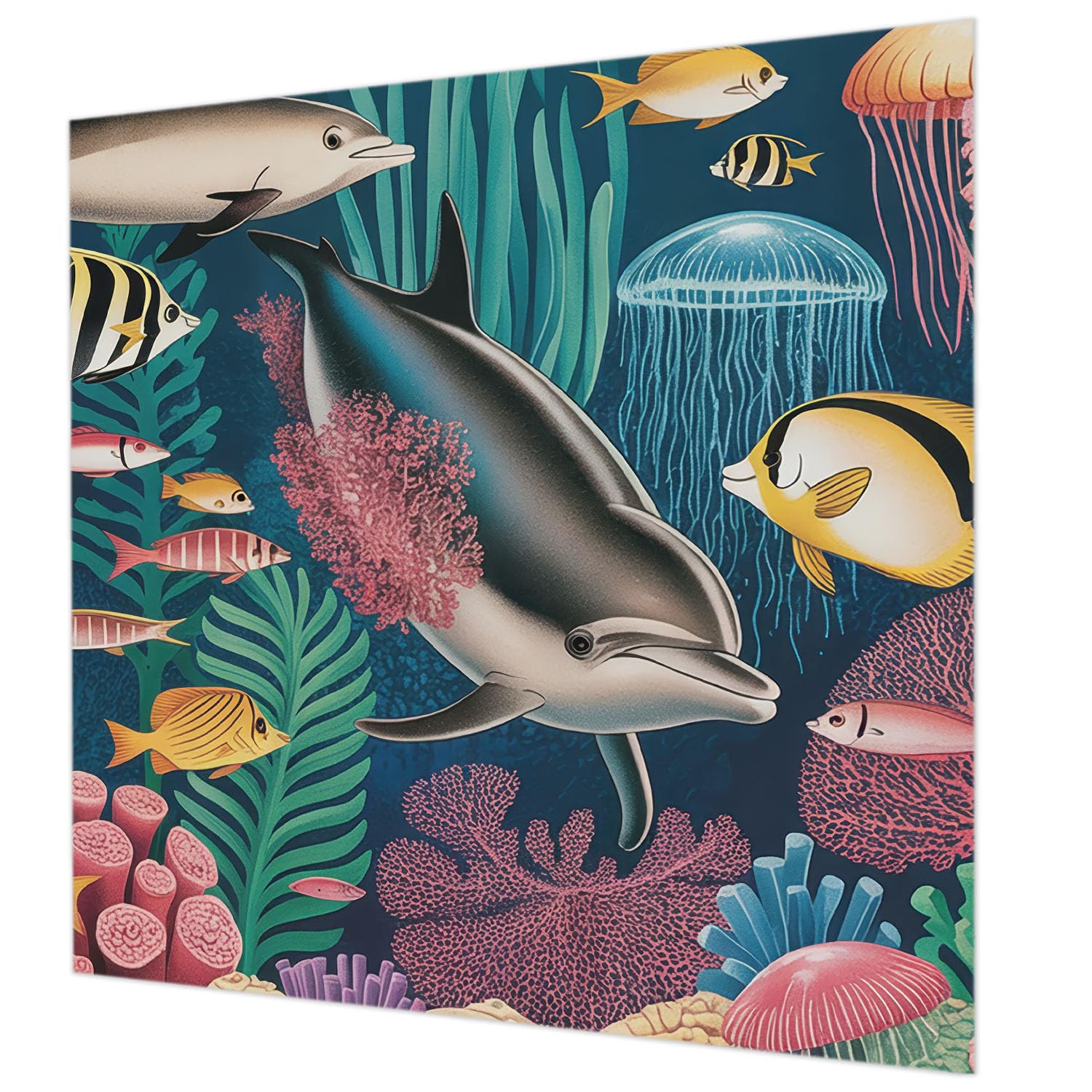 Revêtement mural intissé décoratif faune sous-marine grand format
