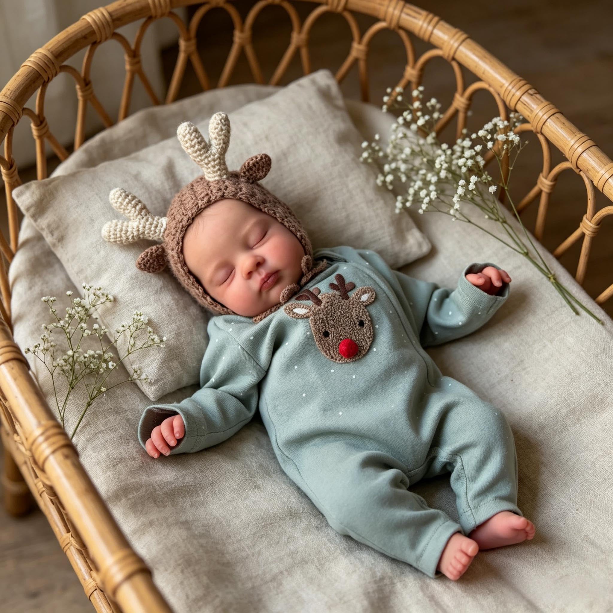 RXDOLL Realistyczne lalki Reborn Baby Dolls Boy Girl, śpiące lalki noworodka, które wyglądają jak prawdziwe życie, lalka niemowlęca, miękka winylowa tkanina, realistyczne lalki dla maluchów, ręcznie