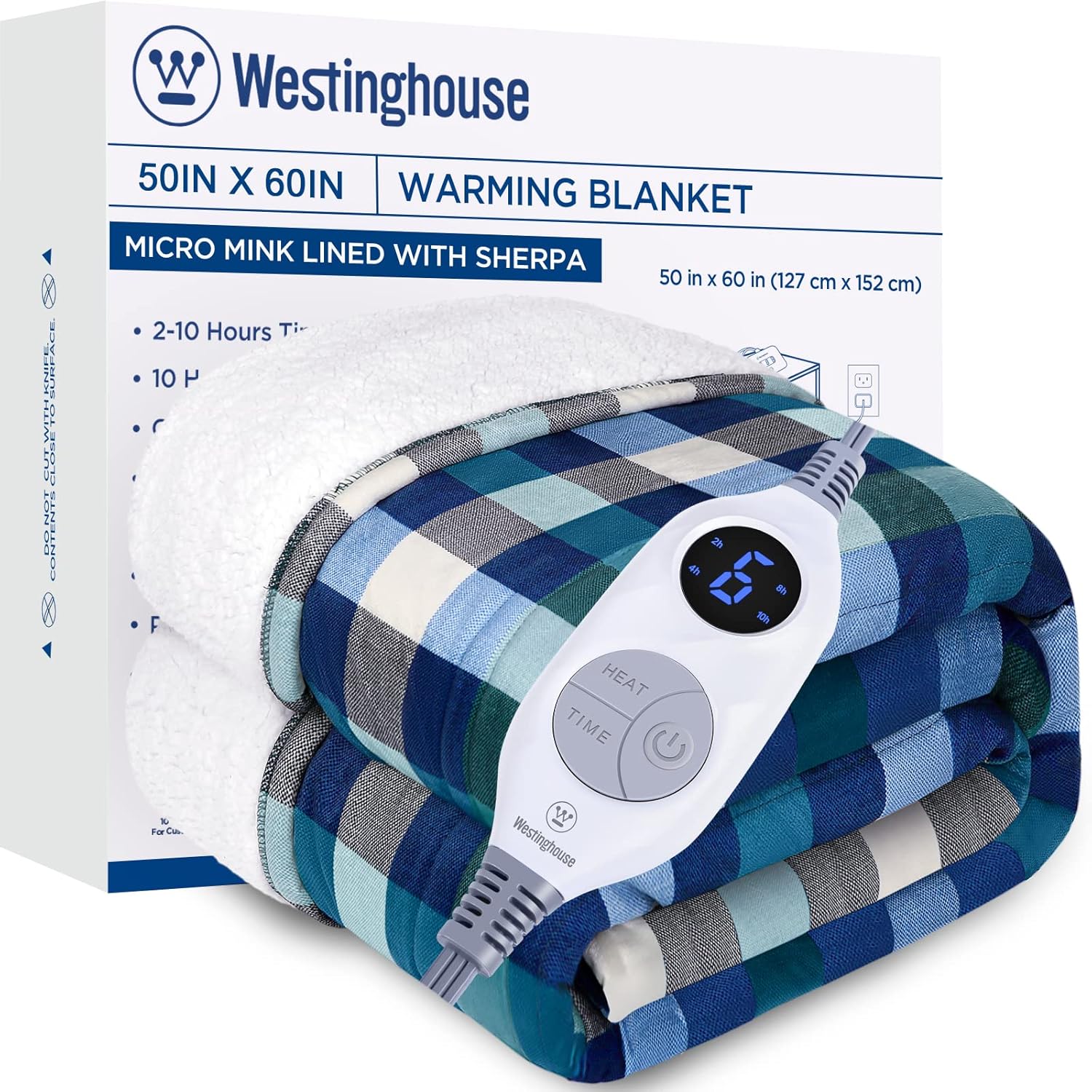 Westinghouse Electric Throw Heated Throw Blanket Soft