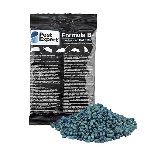 Pest Expert Rat Killer Poison 1.5kg - Formula 'B+' Advanced (15 x 100g) - Fast Acting Maximum Strength Single Feed Brodifacoum