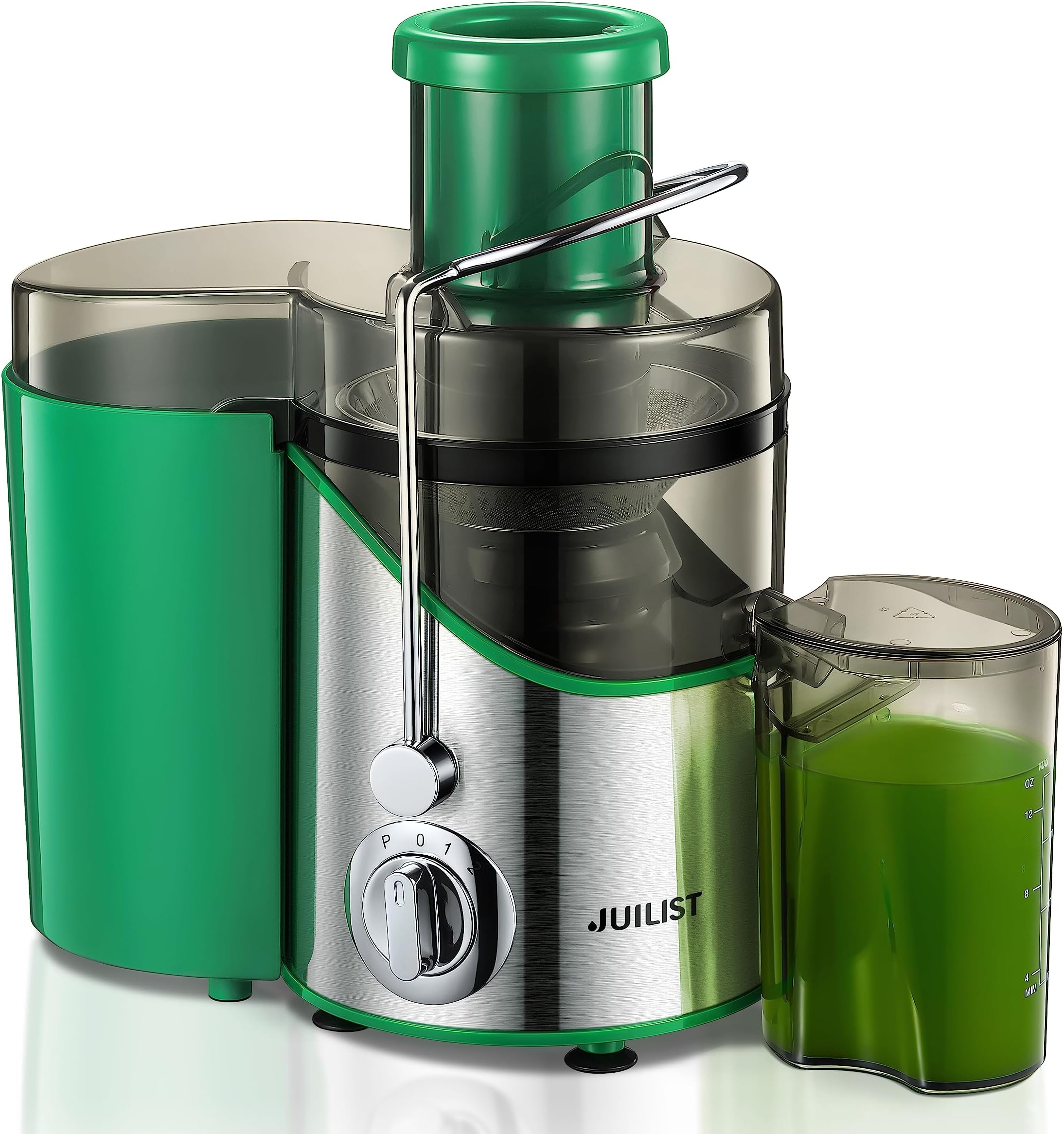 Juicer Machines, Juilist 3" Wide Mouth Juicer Extractor, for Vegetable and Fruit with 3-Speed Setting, 400W Motor, Easy to Clean, Green