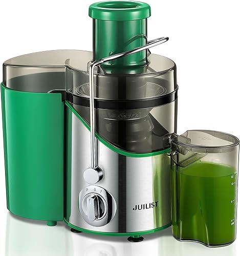 Miniatura 13 de Extractor de exprimidores de boca ancha de 3 pulgadas, potencia máxima de 800 W, para verduras y frutas con ajuste de 3 velocidades, motor de 400 W,