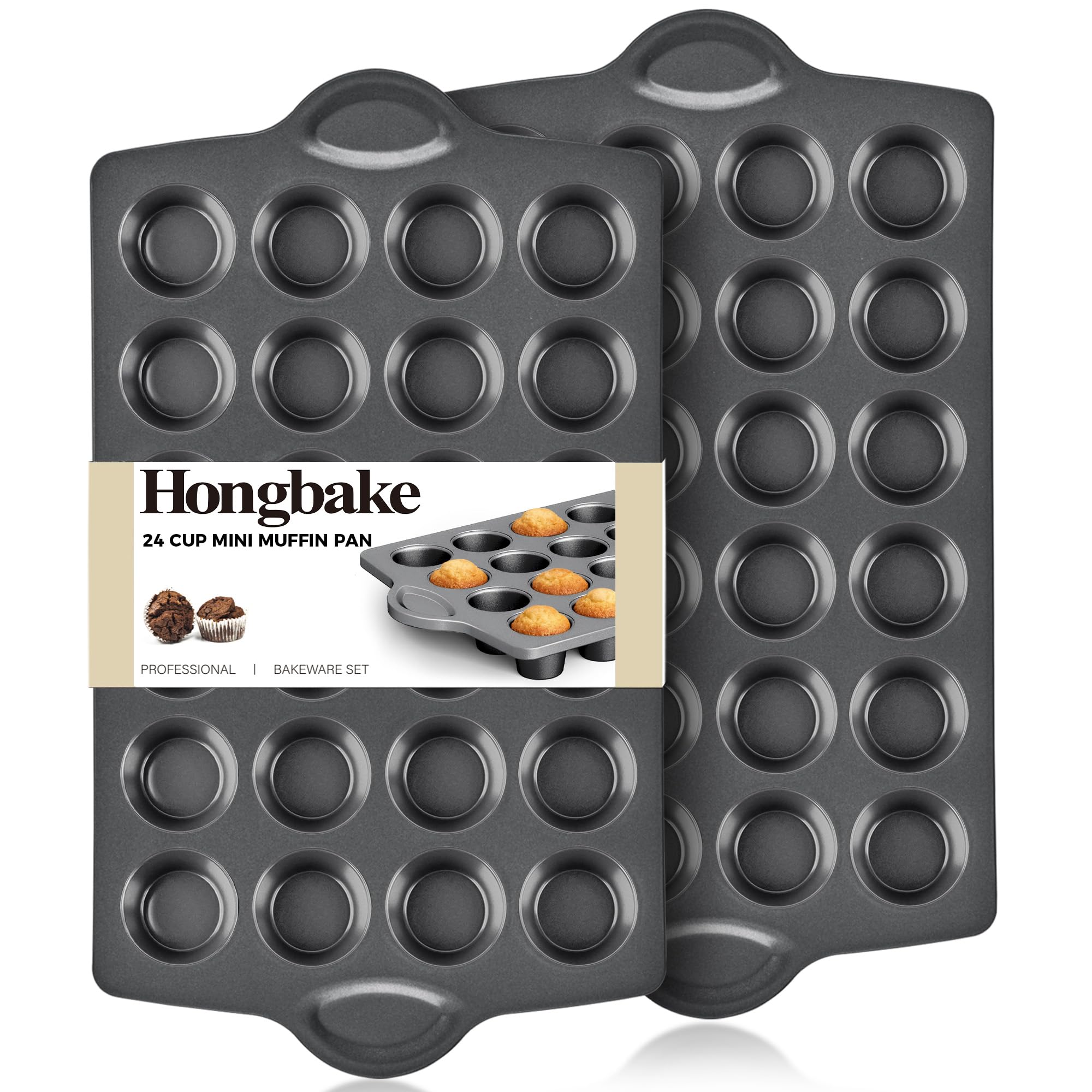 HONGBAKE Mini Muffin Pan Nonstick