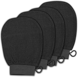 4 Pcs Exfoliating Bath Gloves, Shower Exfoliating Scrubber Gloves, Dead Skin Cleansing Deep Body Scrub Gloves, Scrub Wash Mitt Massage Body Skincare, for Women And Men, Ingrown