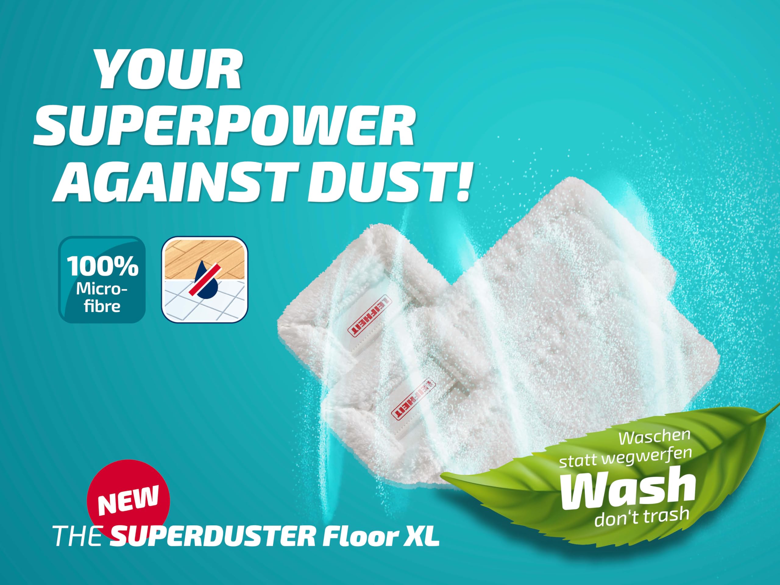 Leifheit Profi Vloerwisser XL 42 cm met Gratis Super Duster & Static Stofdoek Pakket