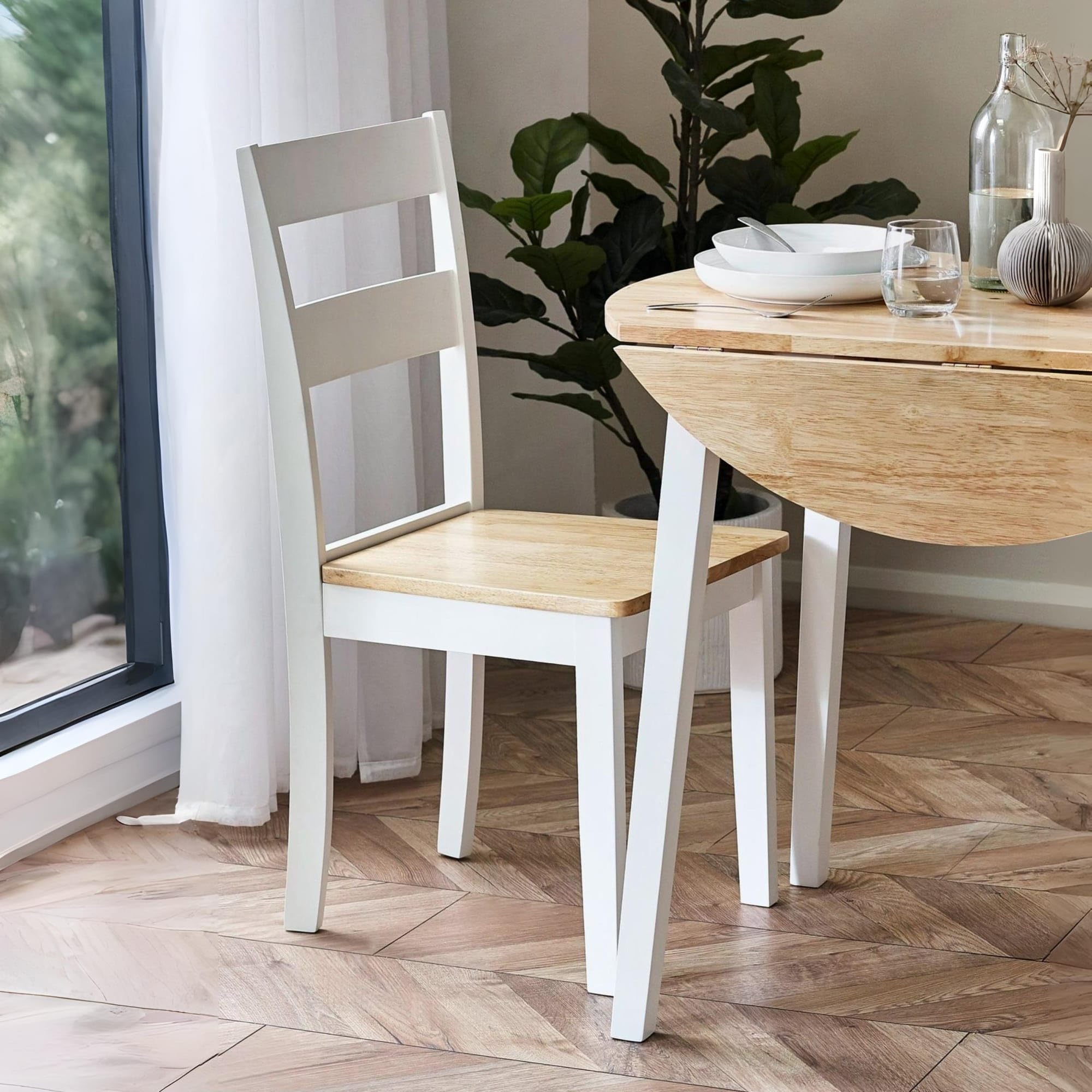 Julian Bowen Linwood Set Of 2 White Dining Chair