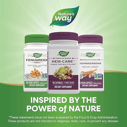 Miniatura 6 de Nature's Way Premium Hem-Care - Mezcla única para la salud de las venas*, 90 cápsulas