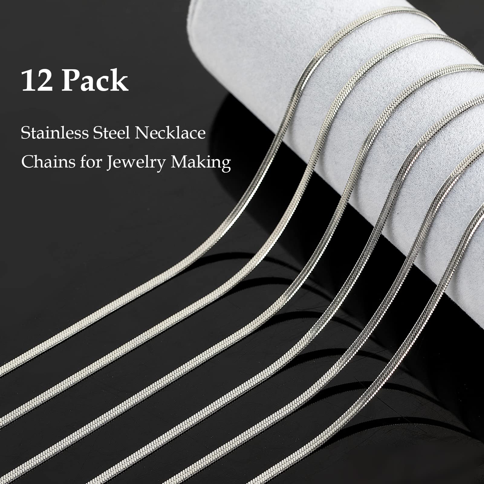 UMAOKANG Gold Plated Stainless Steel Chains - 18 Inch, 10-Pack For Jewelry Making - View #12