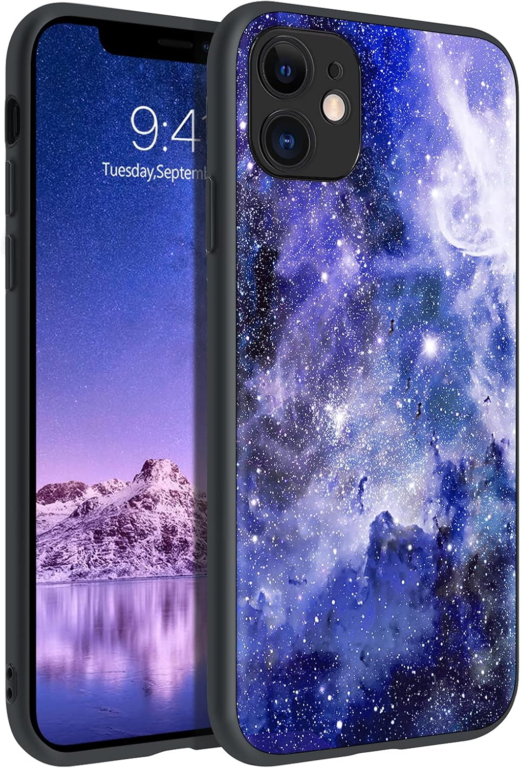 Amazon Com Bentoben Iphone 11 Case Slim Fit Glow In The Dark Hybrid Hard Pc Soft Tpu Bumper Drop Protective Girls Women Men Phone Cover For Iphone 11 6 1 Inch Blue Galaxy