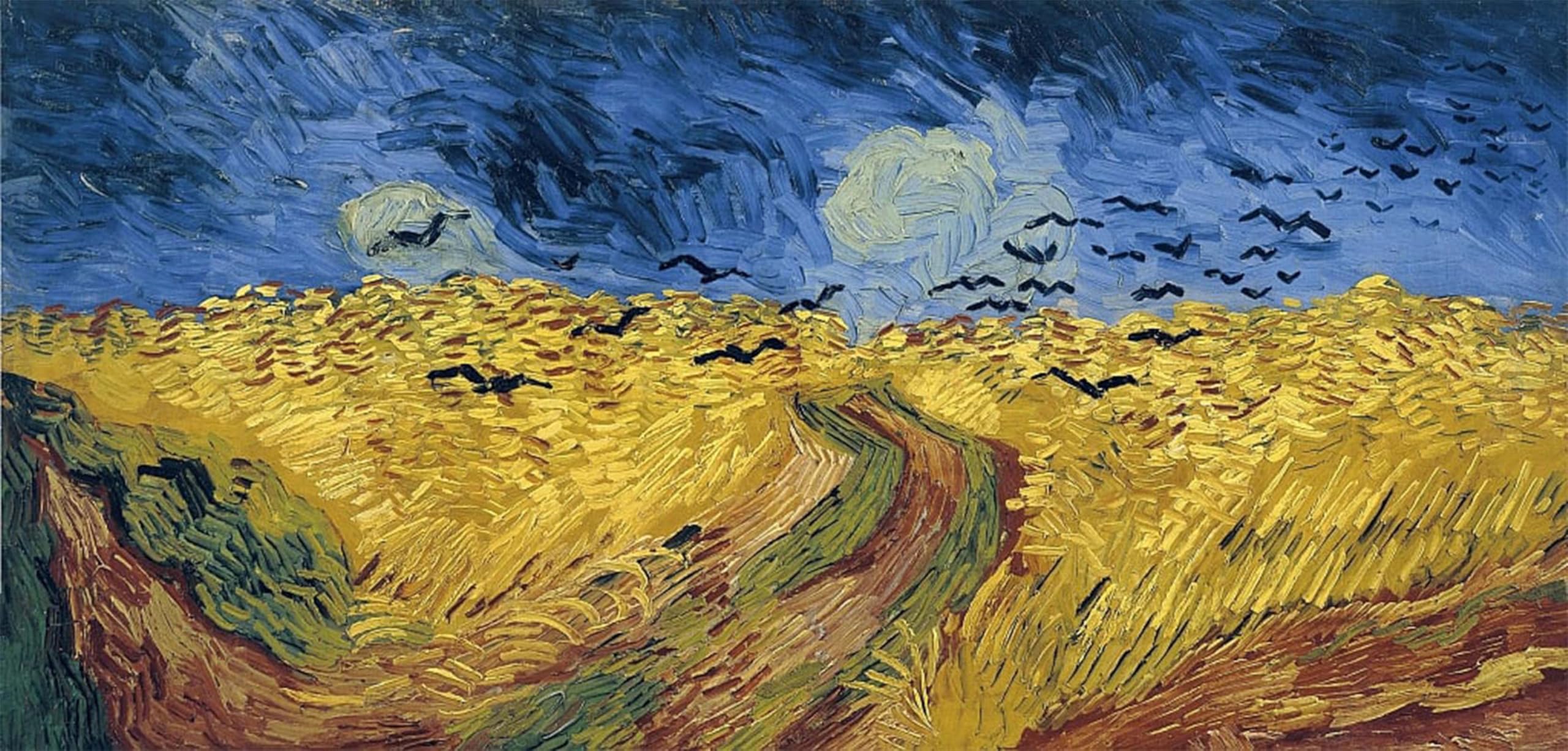 SERENDIPITP Aesthetic Poster Photo Wall Print Retro Picture Wheatfield with Crows Modern Wall Artwork for Home Decor 60x90cm