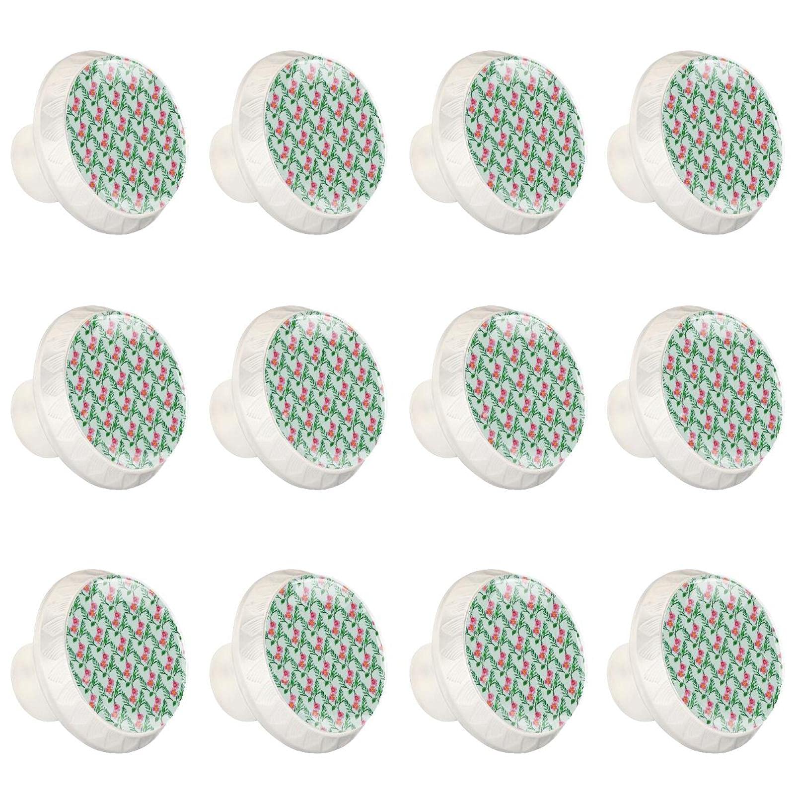 Boutons de cuisine ronds et poignées florales durables pour armoire de caractère
