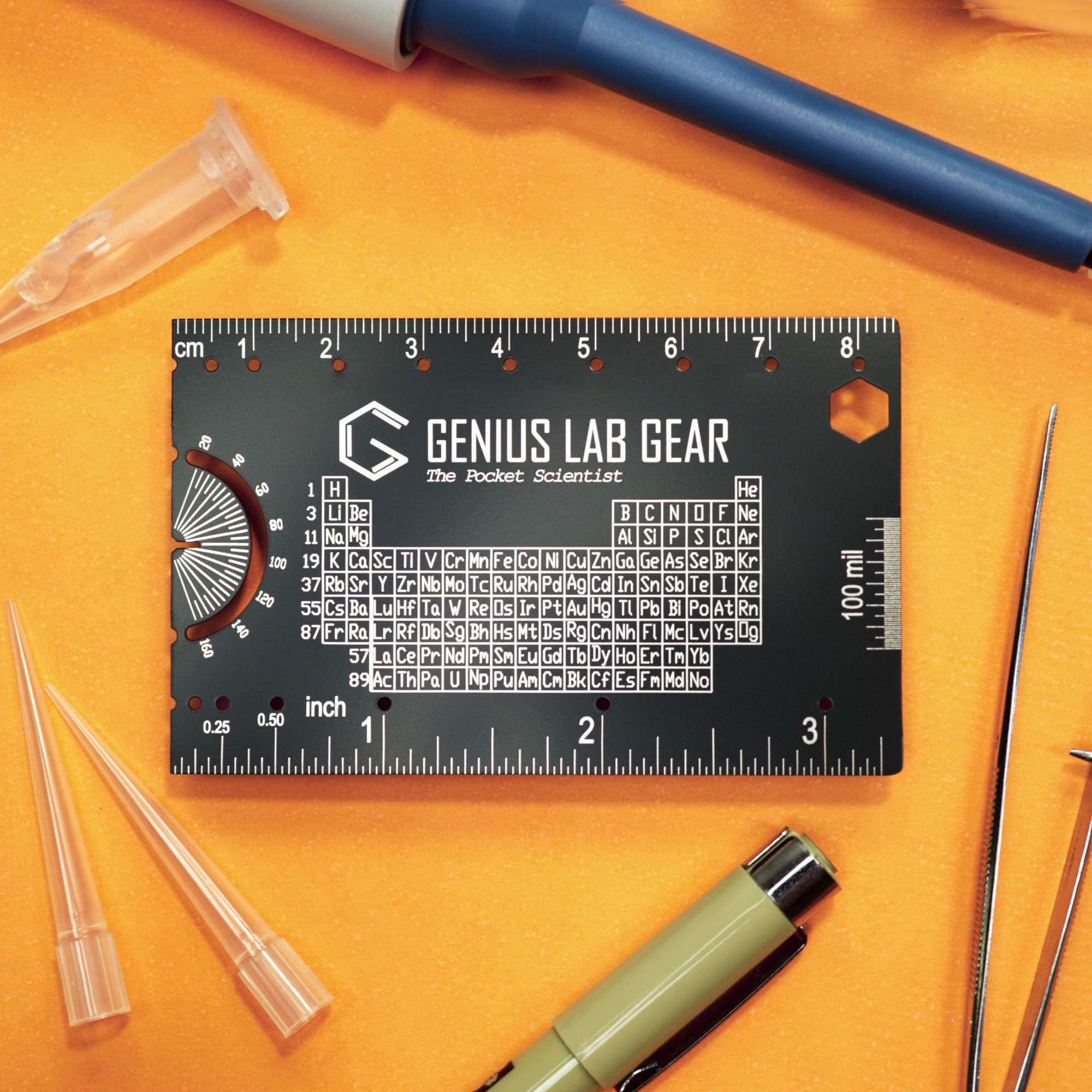 The Pocket Scientist - Small Metal Science Ruler Scale, Cool Tech Gadget Mini Multitool, Unique Techie/Geek/Nerdy STEM College Student Graduation Gift, 3 Inch Metric Imperial Tool Kit- Genius Lab Gear - Image 6