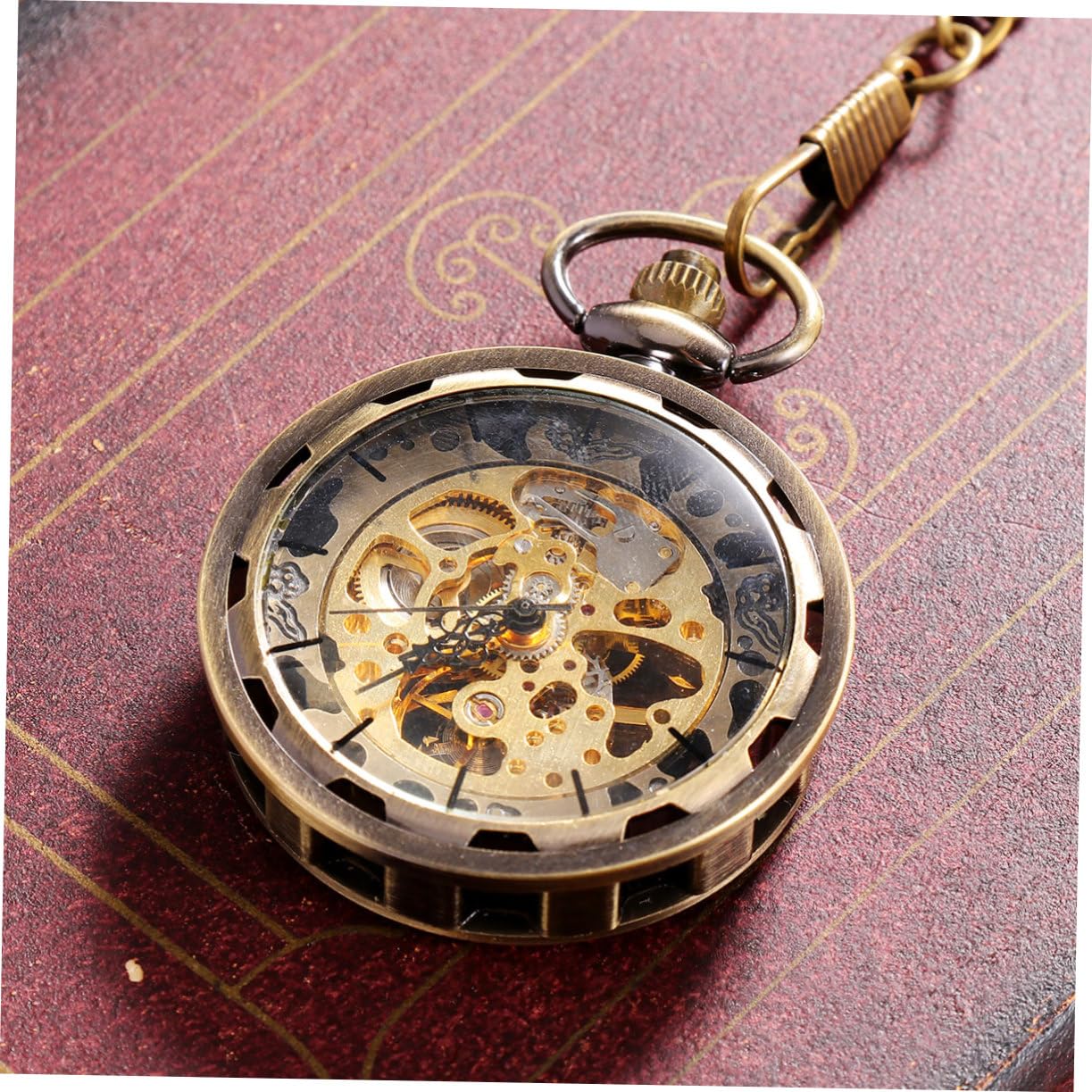 Mikikit durchbrochen Vintage Taschenuhr, Gold, mechanisch, mit Handaufzug