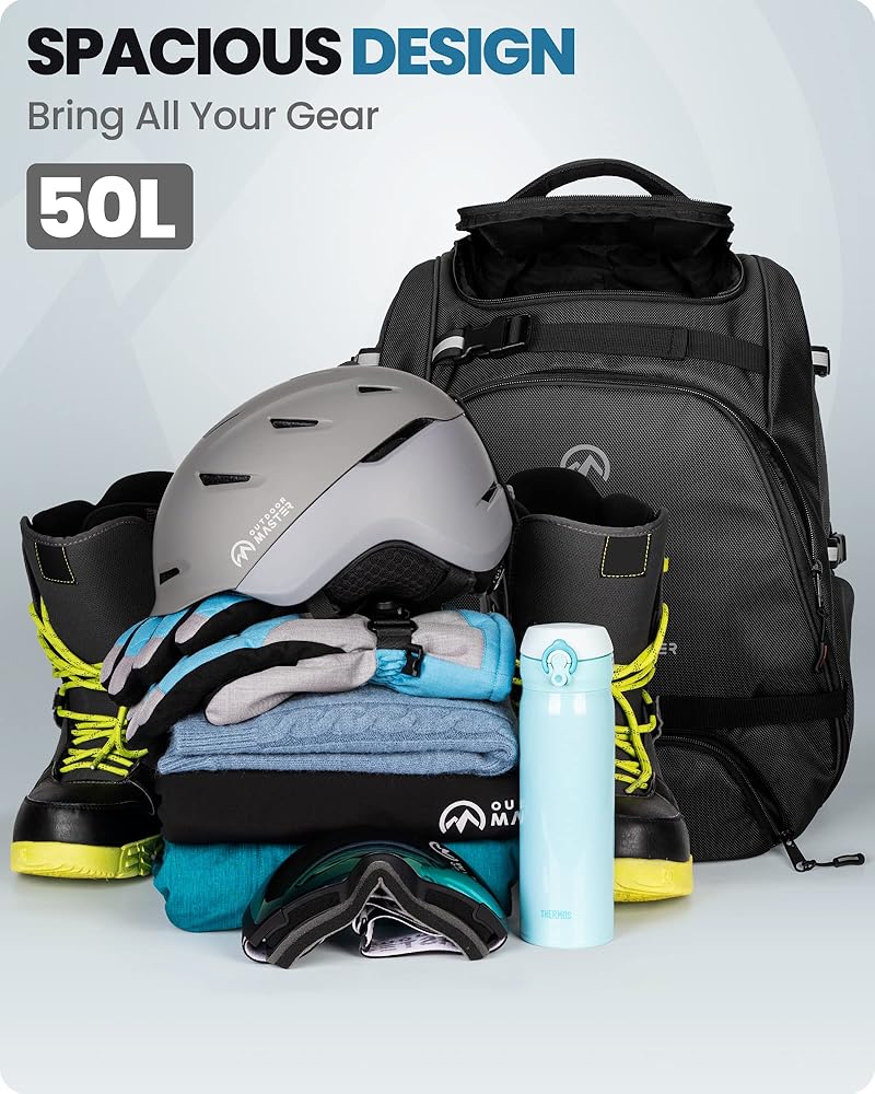 Amazon.com : OutdoorMaster Ski Boot Bag, 50L Waterproof Snowboard