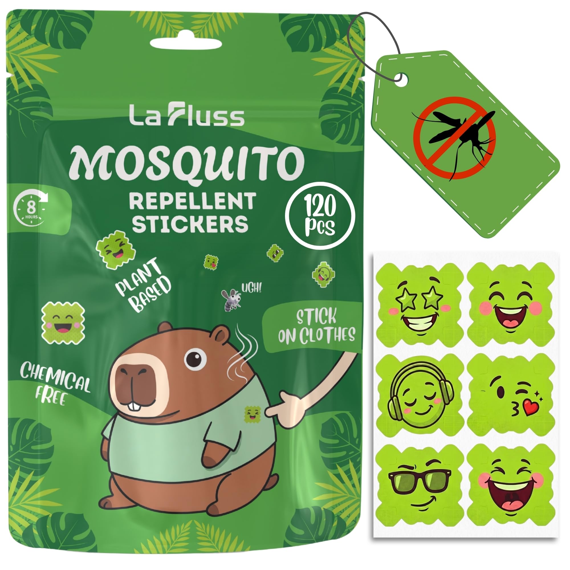 La Fluss Mosquito Repellent Stickers 120 pcs