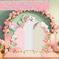 Vista 4 de Buryeah Juego de 3 Fundas de Arco de Boda, Telón de Fondo Elástico de 6 pies, 5 pies, 4 pies de Spandex, Funda de Arco de 2 Lados Elástica