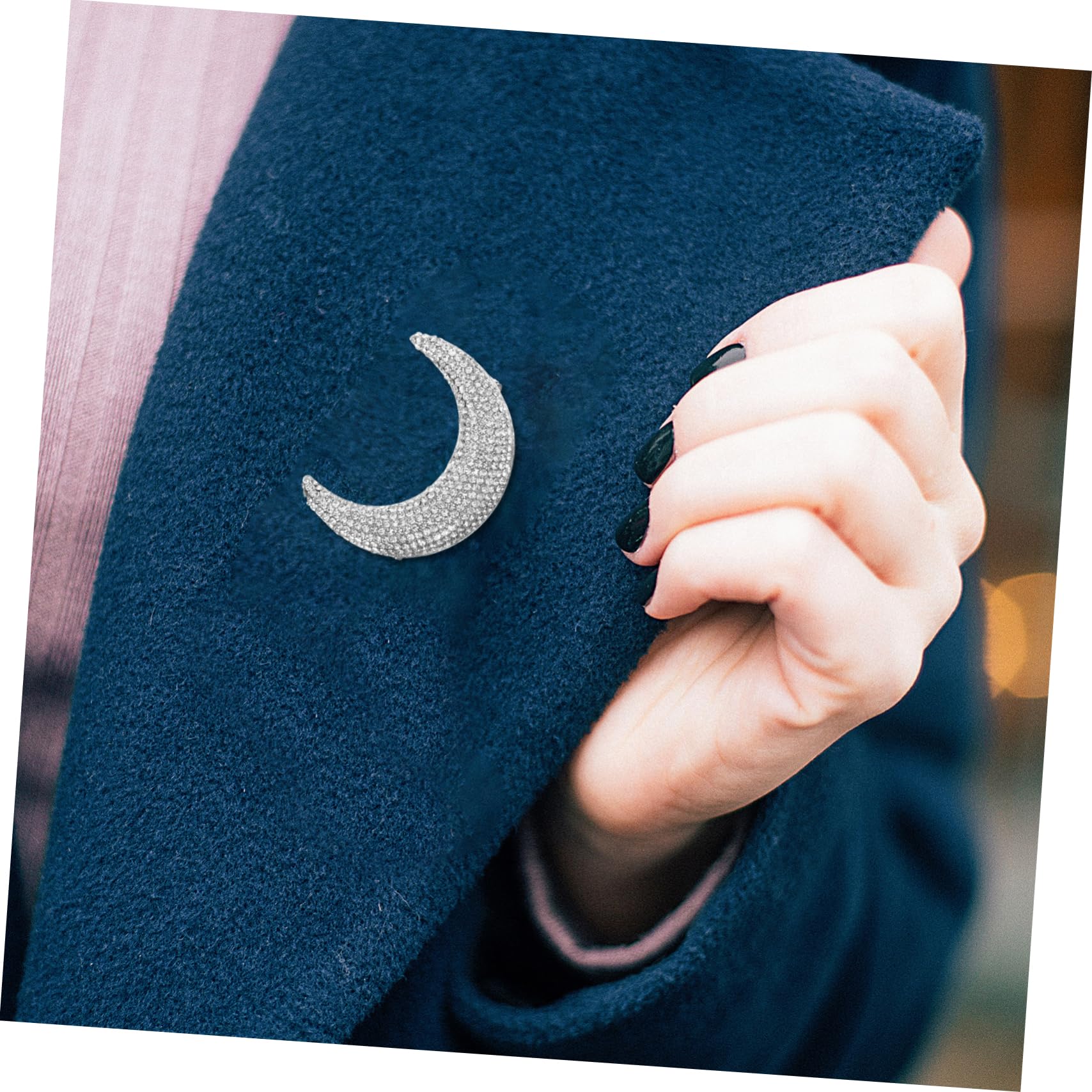 Holibanna broche de llena de diamantes bufandas para mujer broche de chaqueta de ropa insignia de ropa pasador de para la ropa pasador para mochilas aleación Silver
