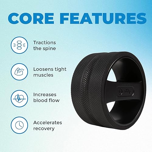 Miniatura 2 de Chirp Wheel Pro - Rodillo de masaje vibratorio - Masajeador eléctrico de 3 velocidades para alivio del dolor de espalda y terapia muscular,