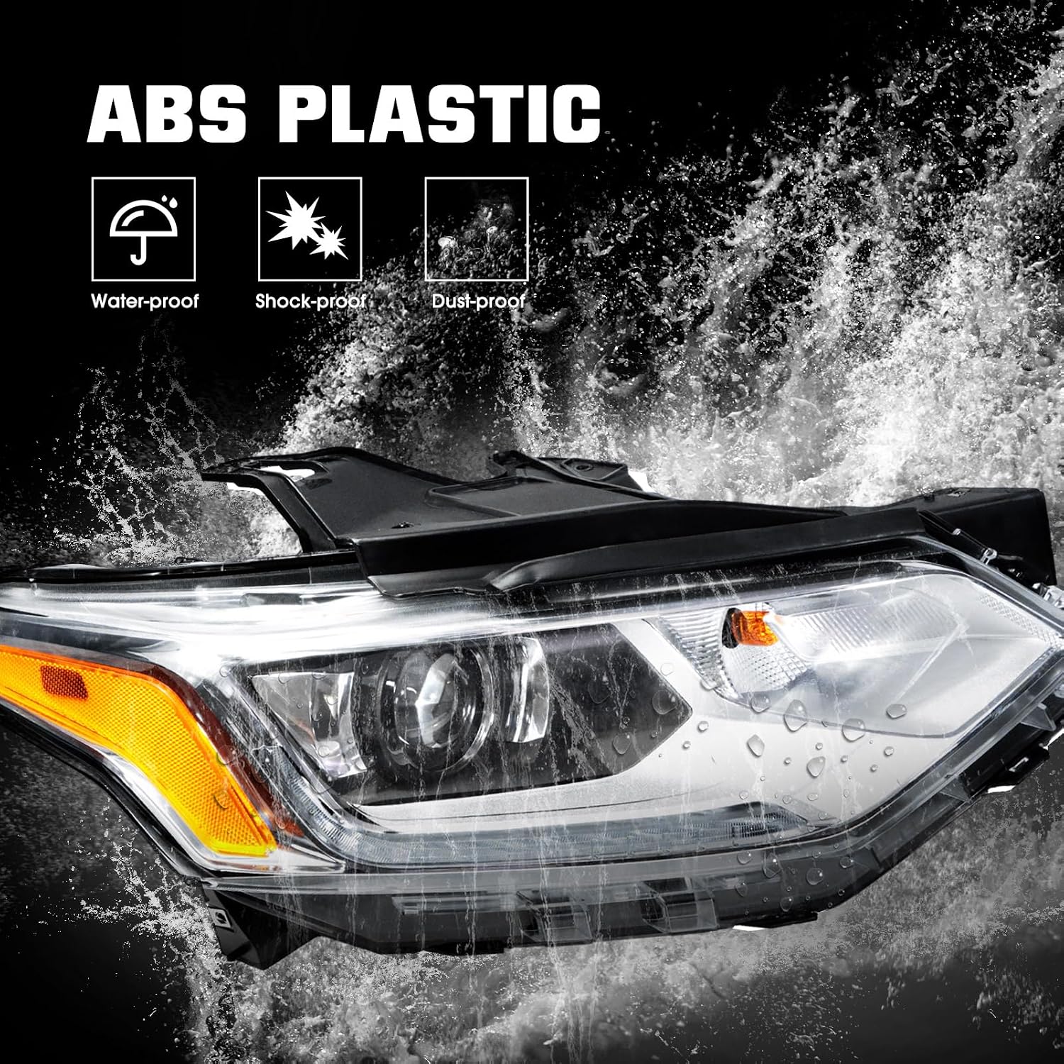 HID/Xenon Headlight Assembly Compatible With Chevrolet Traverse 2018 2019 2020 2021 Replacement Headlamp with LED DRL Front Lights Passenger Right Side