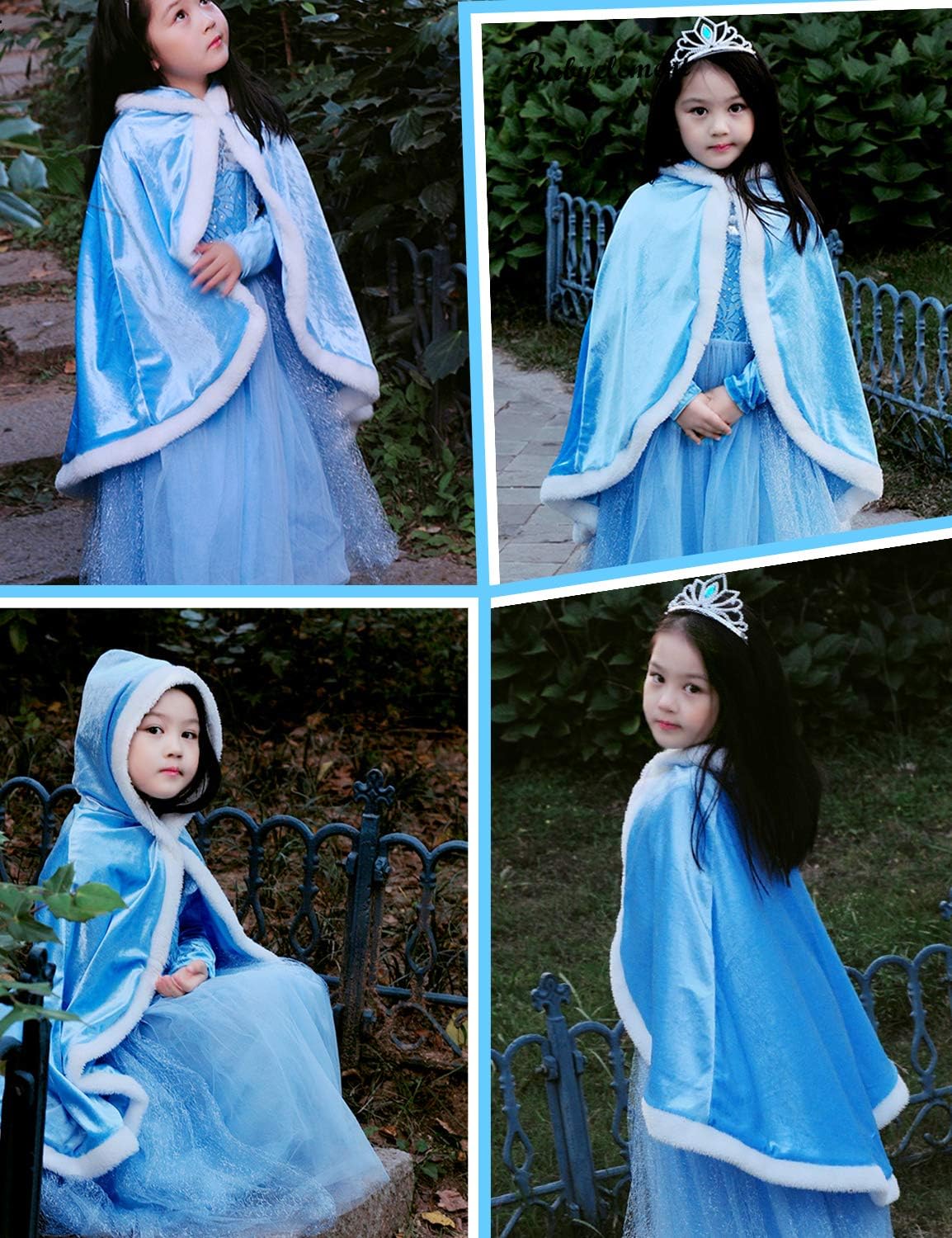 Party Chili Princess Cape Costume Cloak for Girls 3-12 Years image 2