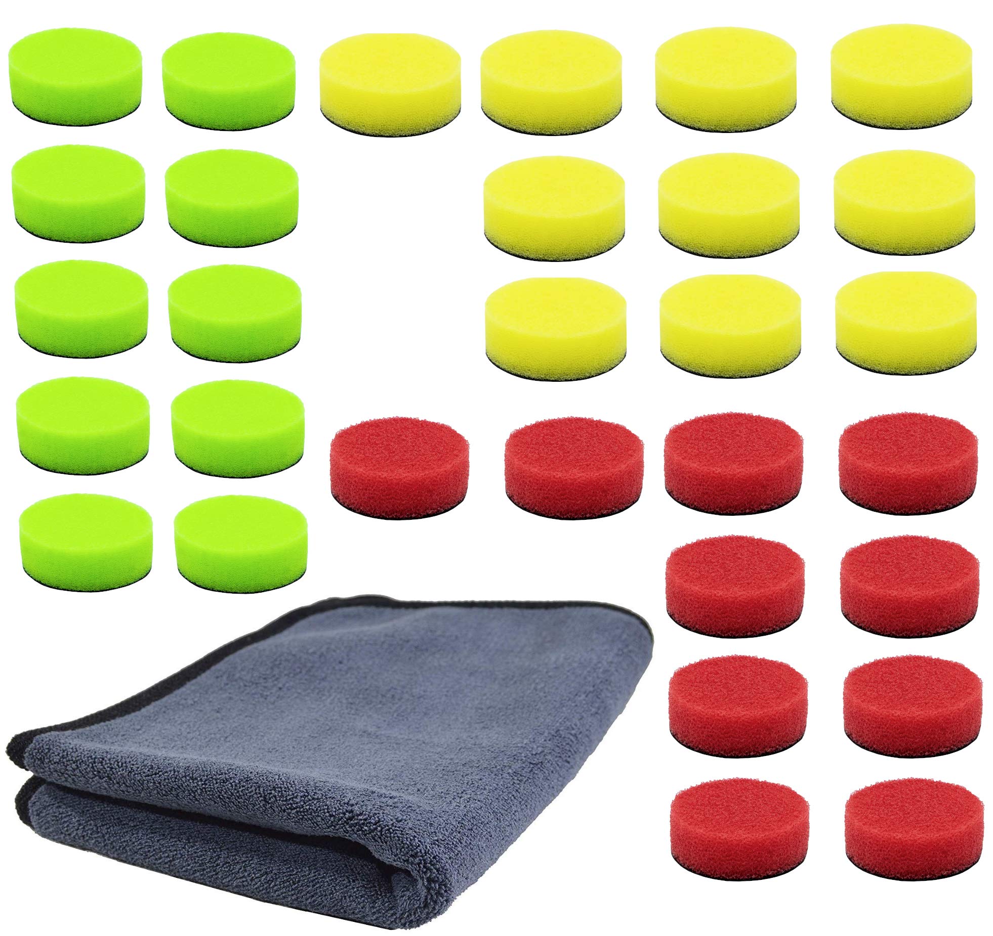 ADVANTUSE - Liquid Elements A1000 Pads 40mm Sparset - (10x grob 10x mittel 10x fein + Tuch)