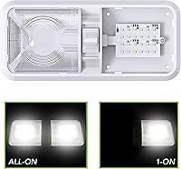 Vista 5 de Leisure LED 5 Pack RV LED Ceiling Double Dome Light Fixture ON/OFF Switch Interior Lighting for Car/RV/Trailer/Camper/Boat DC 11-18V Natural White