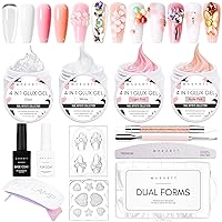 Vista 2 de Makartt Solid Builder - Kit de gel de uñas para extensión de uñas, paquete de gel duro todo en uno con bloque amortiguador de uñas Makartt 10 piezas