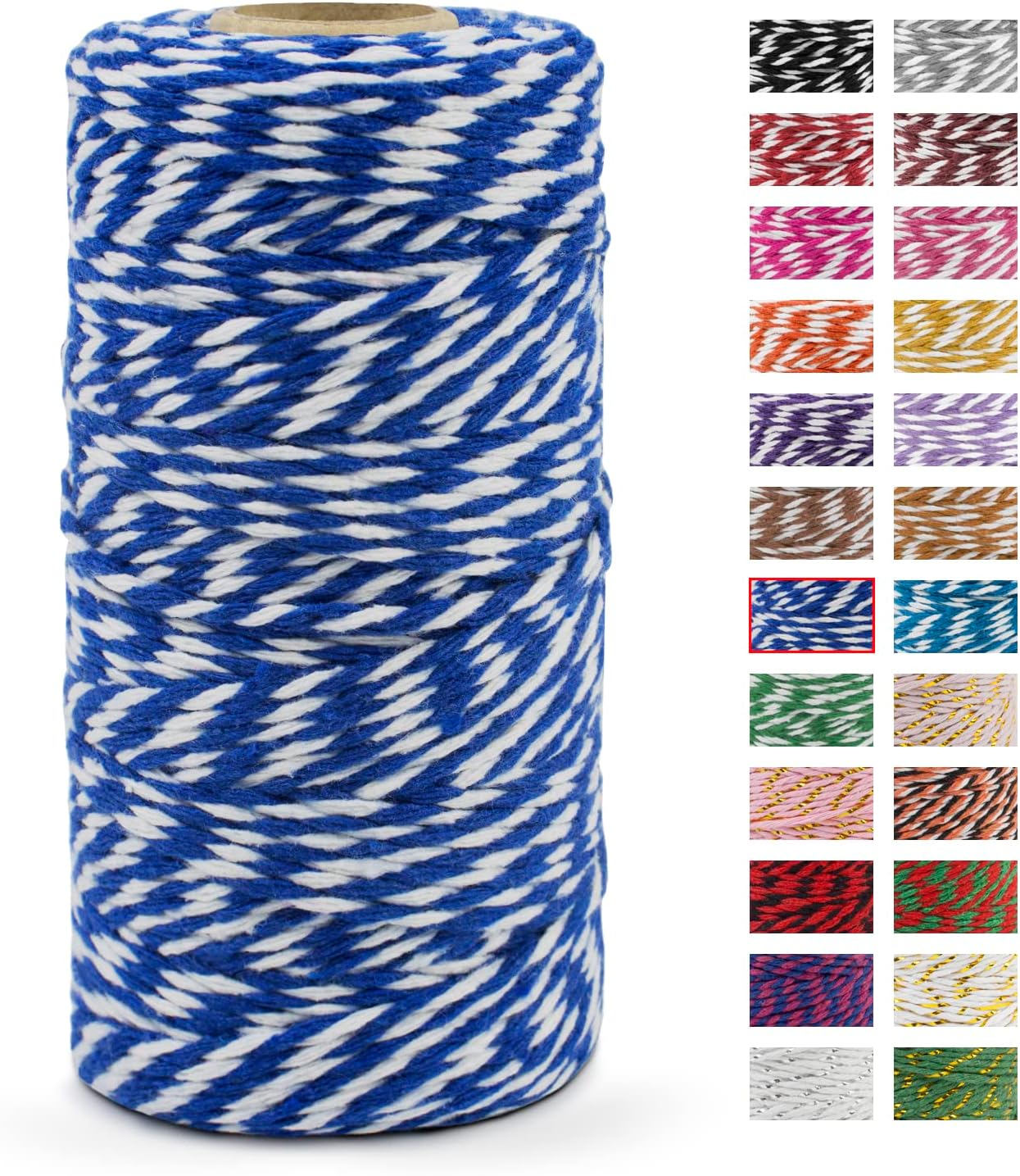 LEREATI Cotton Bakers Twine for Cooking 328 Feet Dark Blue